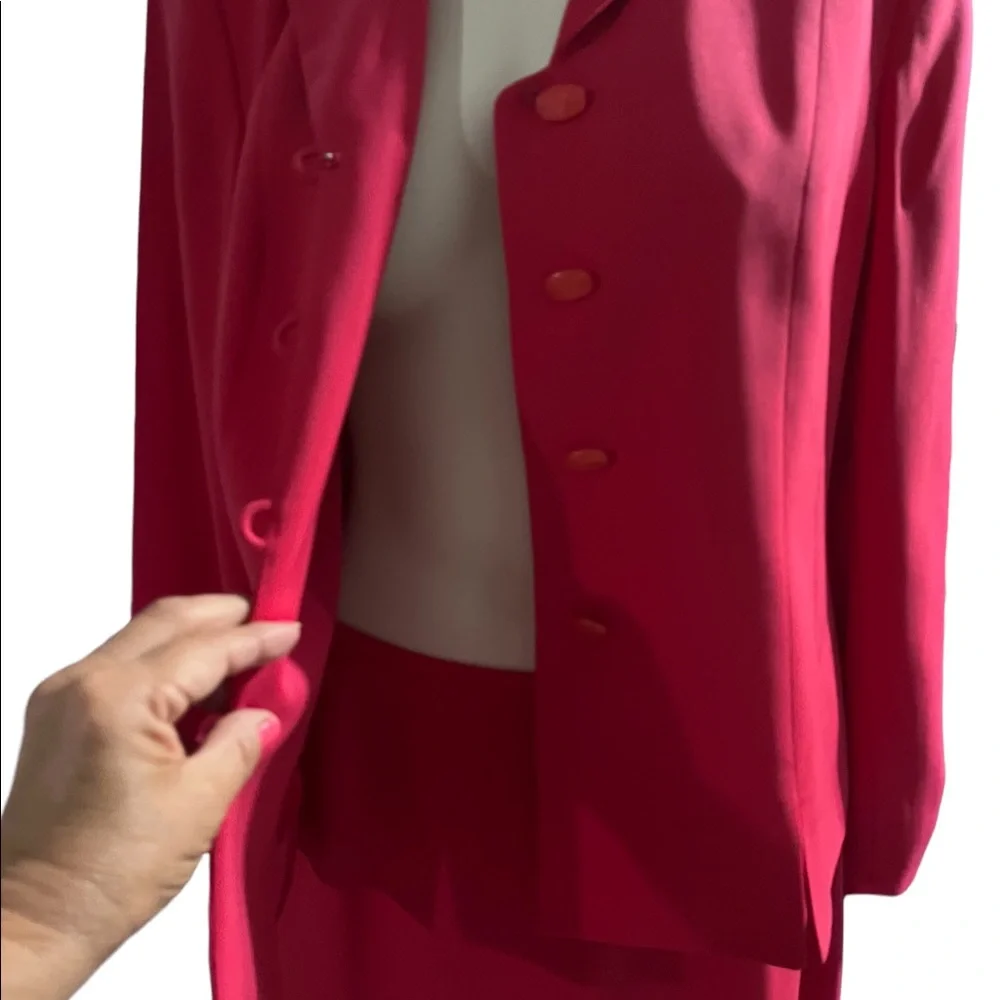 Women’s Pink Blazer and Skirt Suit Jacket Set